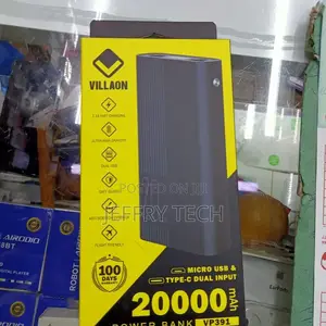 VILLAON 20000MAH Power Bank, Black.