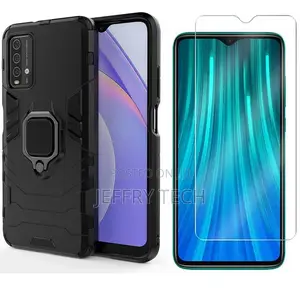 Xiaomi Redmi 9T Case With Glass Film - Black