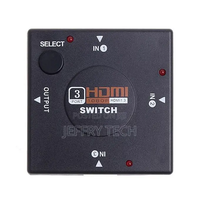 Generic 3 Ports 1080P HDMI Switch(Black)