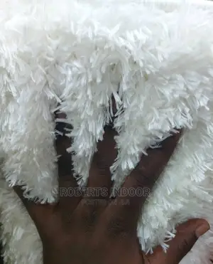 5*8 White Turkish Soft Fluffy Carpet