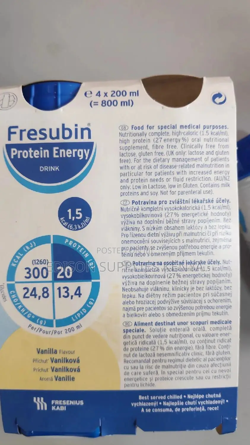 Fresubin Protein Energy Vanilla Drinks 200ml (4 Pack)