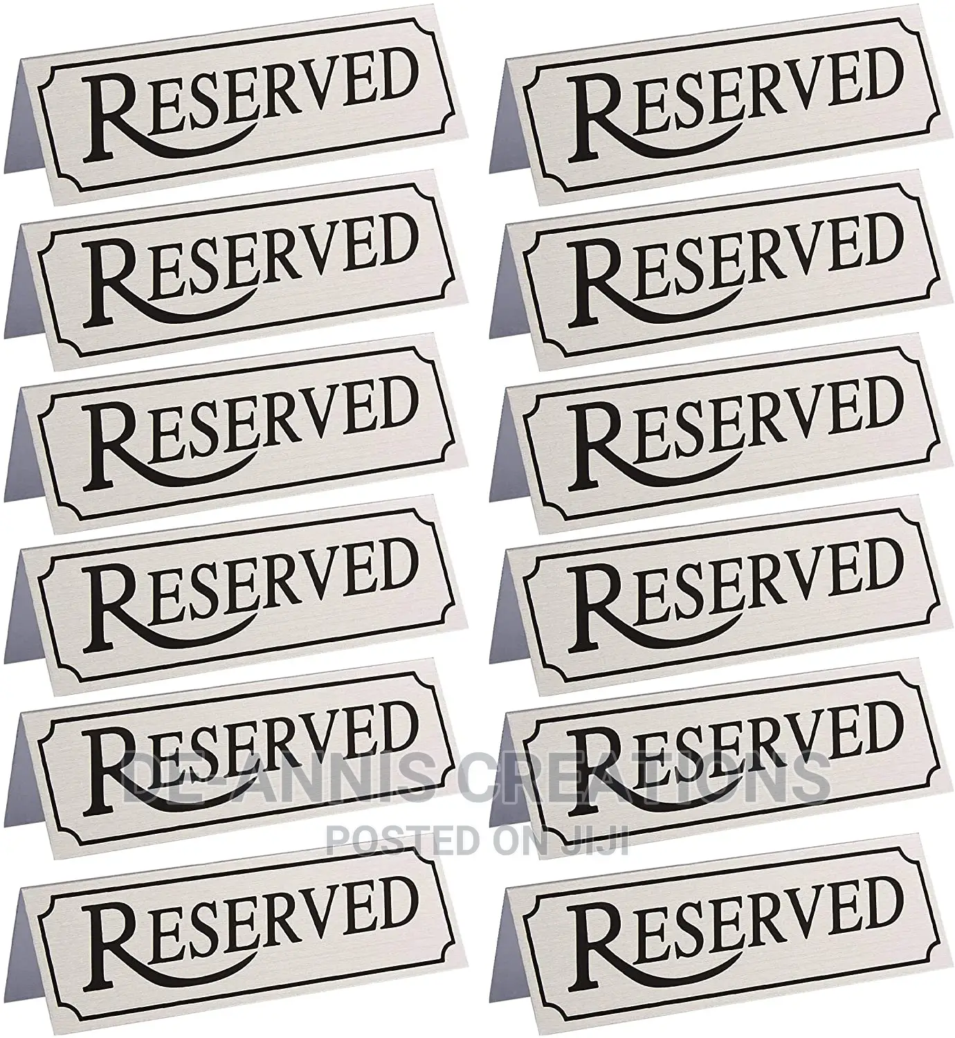 Table Reserved Signs