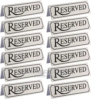 Table Reserved Signs