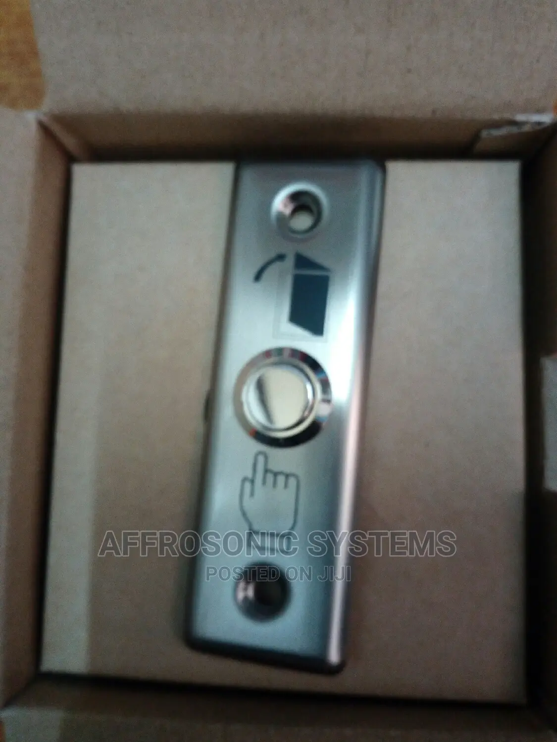 (REX) Exit Buttons Slim Switch Metalic