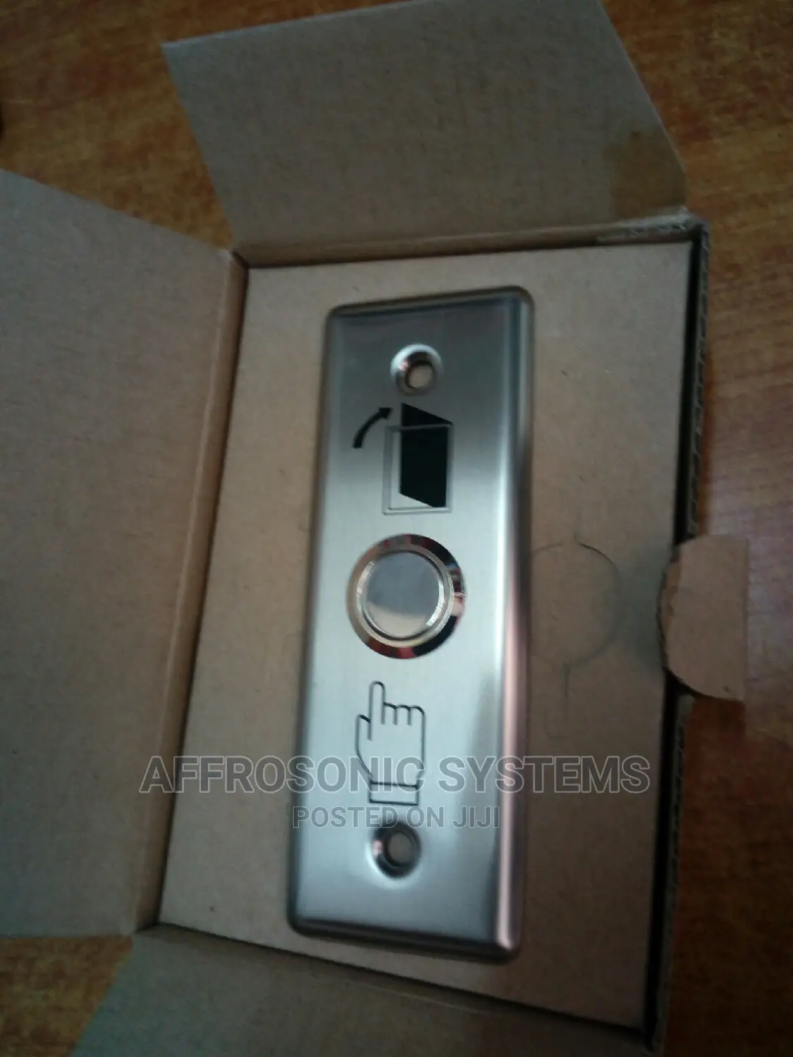 (REX) Exit Buttons Slim Switch Metalic