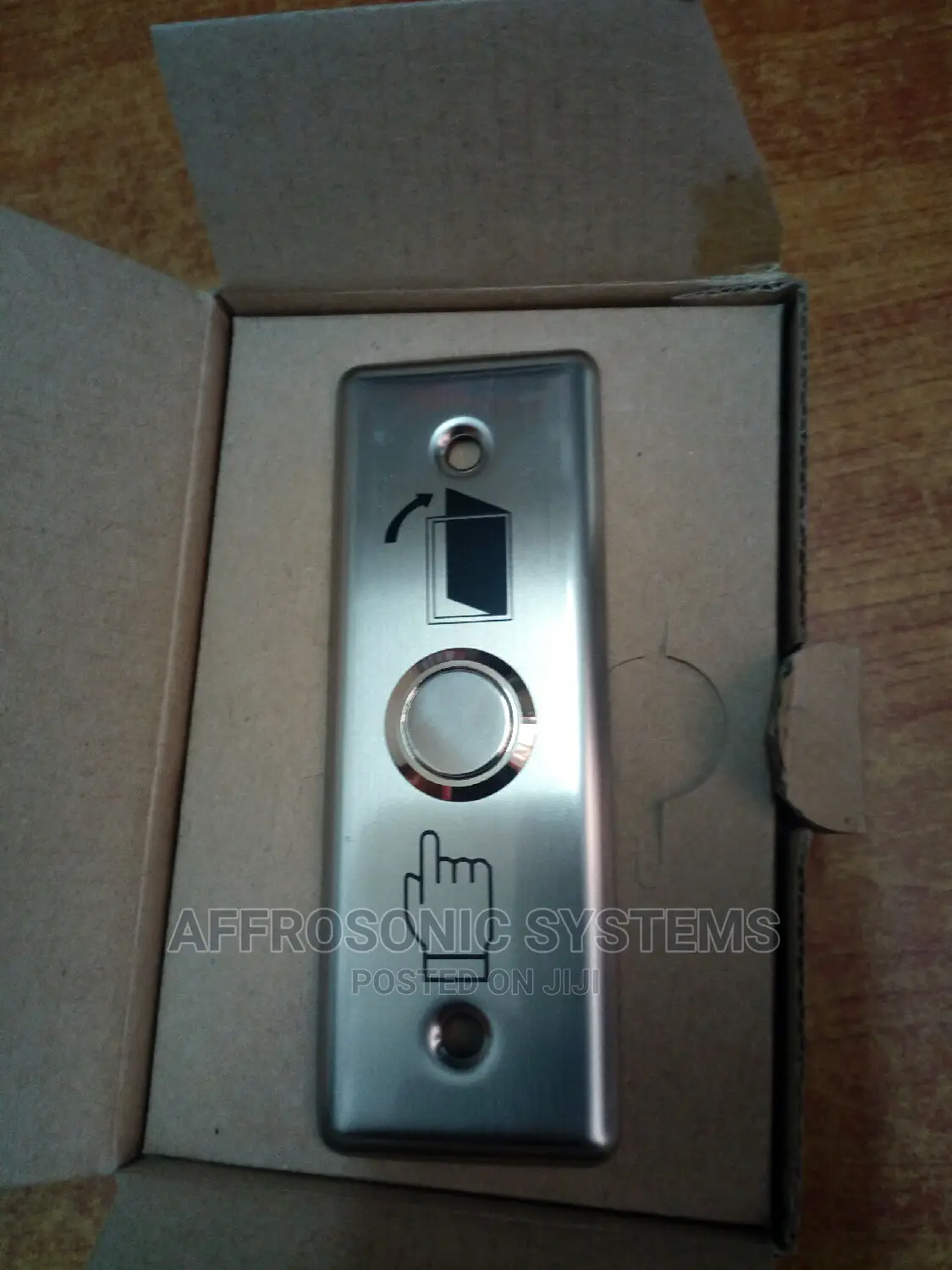 (REX) Exit Buttons Slim Switch Metalic