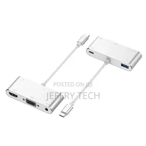 5 in 1 USB-C to VGA/USB3.0 HUB Adapter Converter Hdmi-Compat