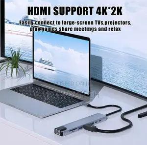 8 in 1 USB 3.0 Hub for Laptop Adapter PC Computer HDMI TF/SD