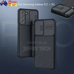 For Samsung Galaxy S21 Plus S21 Ultra 5G Case Black Slide Le