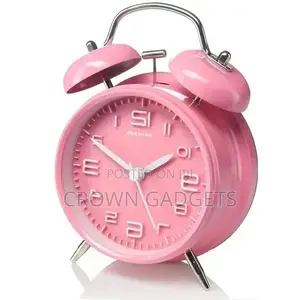 Round Cooper Twin Bell Alarm Clock Multicolor