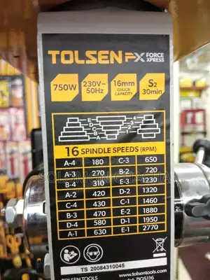 TOLSEN Drill Press 16mm 750w