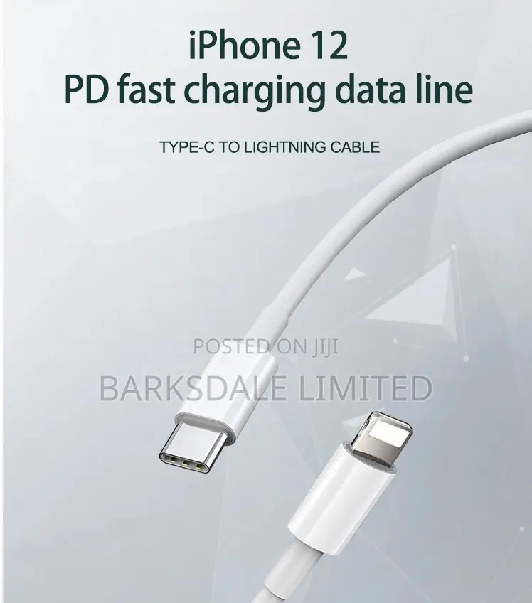 Lightning Data PD Type C Fast Charger Cable iPhone Apple