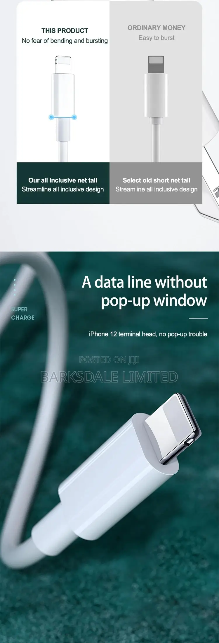 Lightning Data PD Type C Fast Charger Cable iPhone Apple