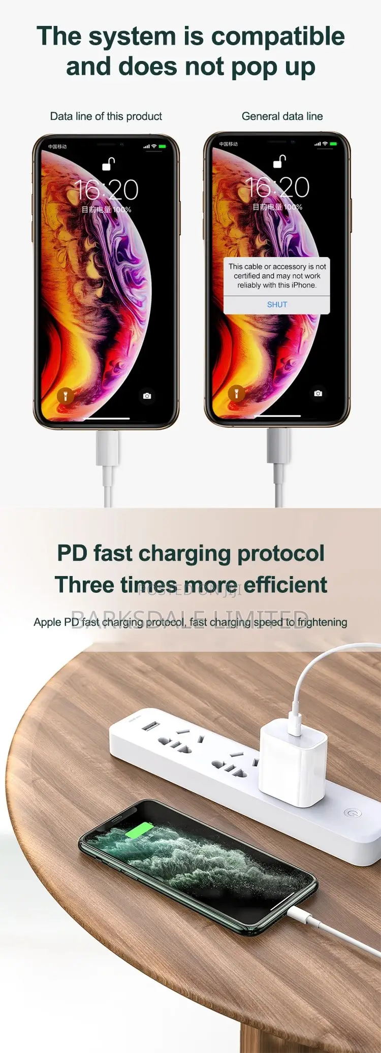 Lightning Data PD Type C Fast Charger Cable iPhone Apple