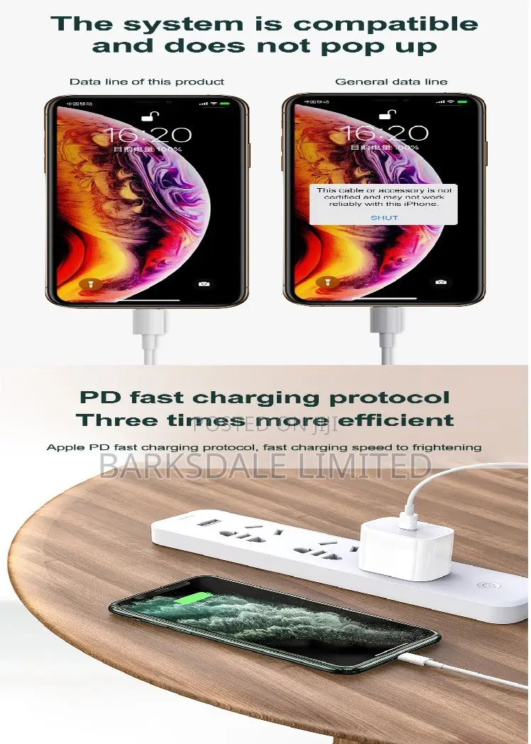 Lightning Data PD Type C Fast Charger Cable iPhone Apple