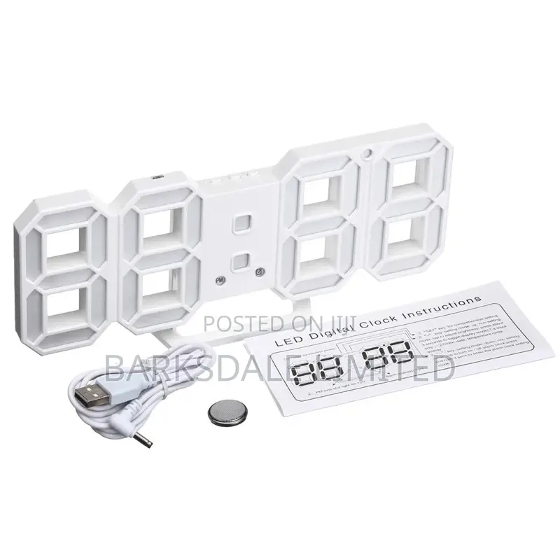 Digital Led Skeleton Wall Clock 3d Gift Light Perfect Gift