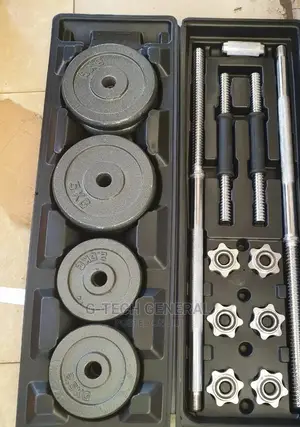 Generic Adjustable 50kg Dumbbells With Barbell