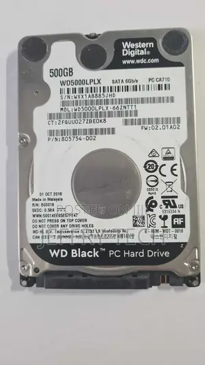 500GB Hdd 2.5 Seagate WD Toshiba Removed From Windows 10 PC