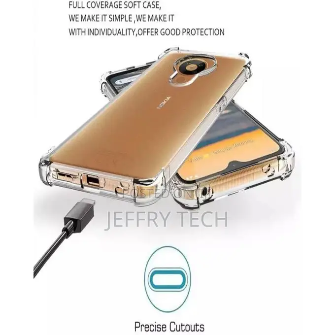 Nokia 5.3 Shockproof Case(Transparent) + Camera Protector