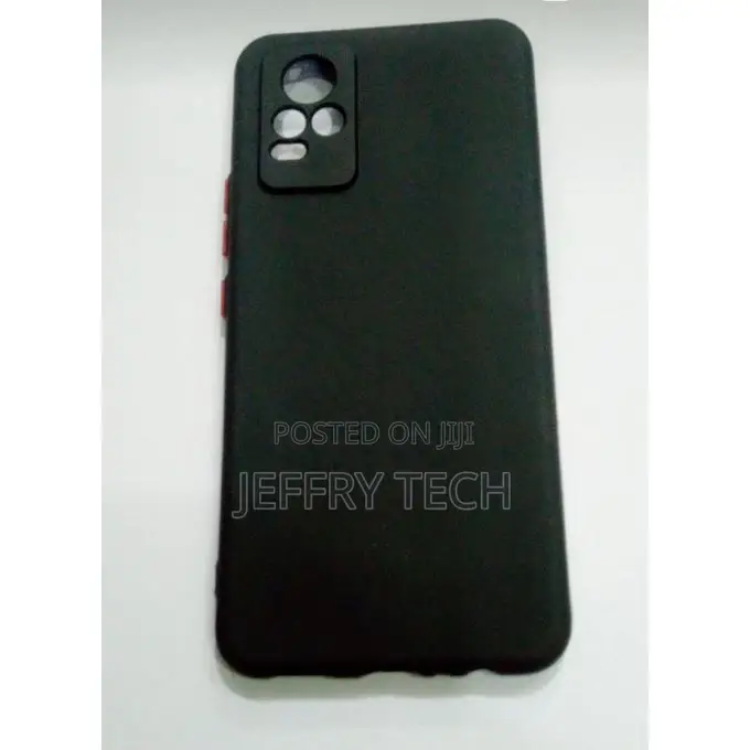 Vivo V21E Silicon Back Case/ Black