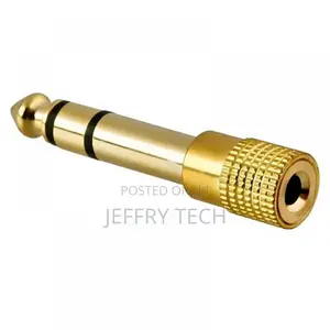 Gold Plated 6.5MM Male to 3.5MM Female Jack Plug Audio Heads