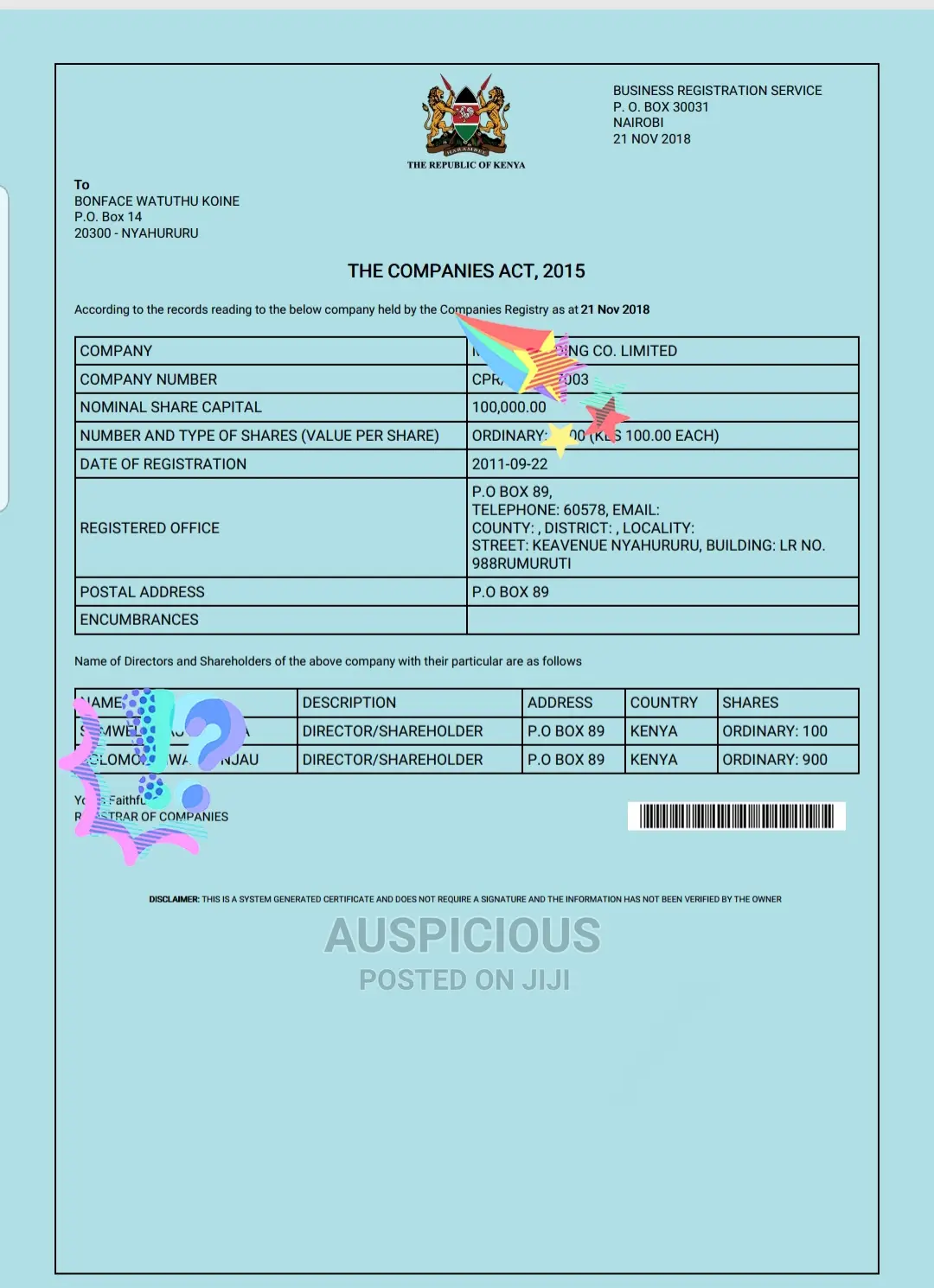 Nca Registration & Company Registration