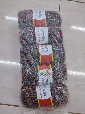 5 Yellow, Pink, Blue Black Rainbow Chunky Knitting Yarn