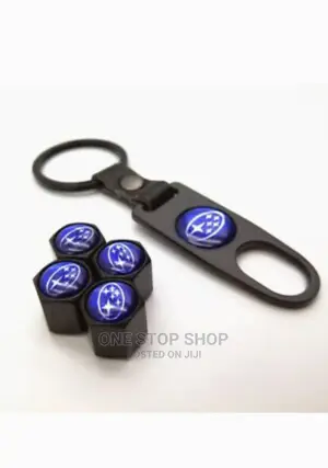 Subaru Black Car Wheel Tire Valve Caps Tyre Stem