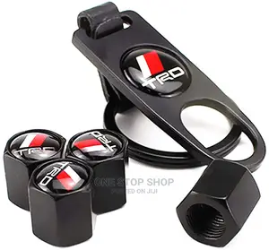TRD Tire Valve Stem Air Cap With Key Holder