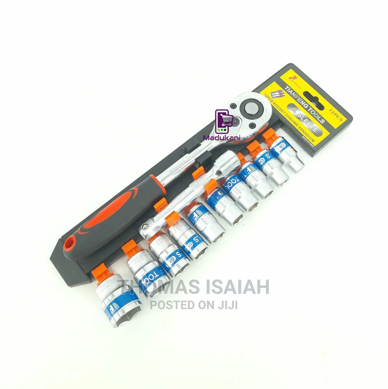 12pcs Socket Wrench Box Spanner Set With Ratchet Handle 5 In