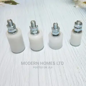White Nylon Wheels With Bolt Sliding Gate Door Roller Sets