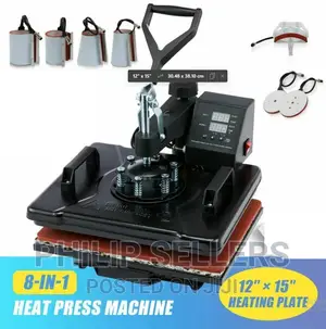 8 IN 1 Combo T-Shirt Heat Press Transfer Machine Sublimatio