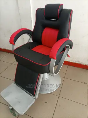 Simple Local Made Red/Black Barber Chair