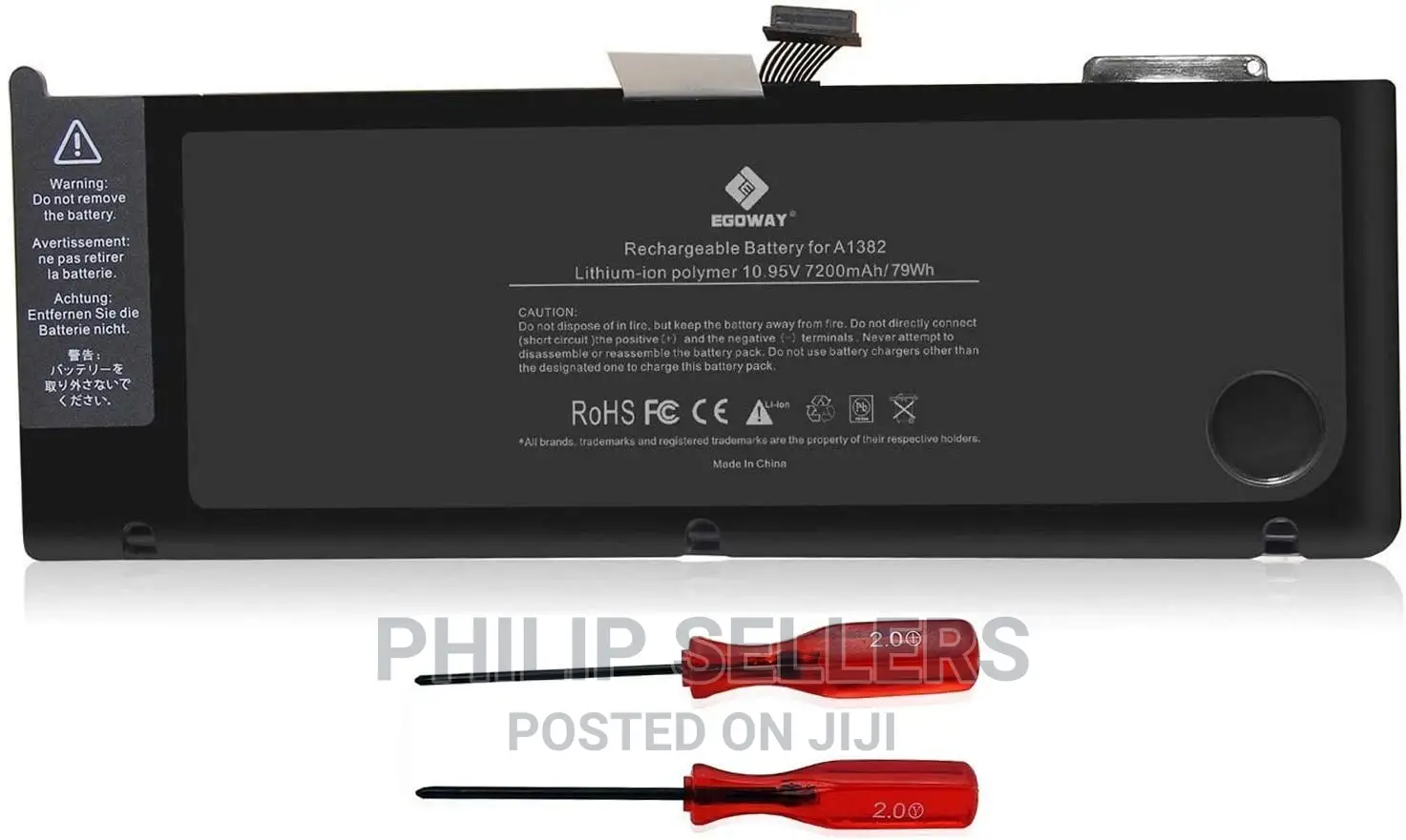 Laptop Battery A1382 Compatible With Macbook Pro 15 Inch