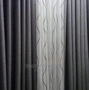Dark Grey Linen Curtain