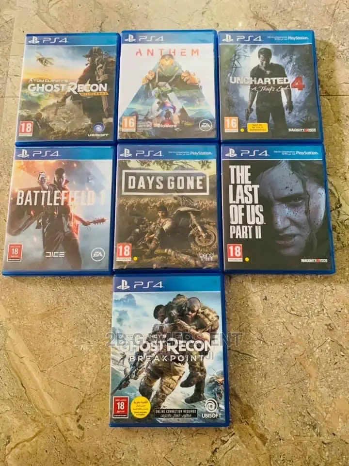 Battlefield 1, Days Gone, Unchartered,Ghost Recon Used