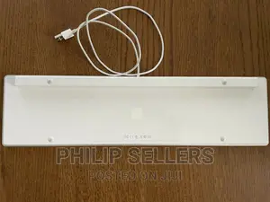Apple USB Wired Slim Aluminum Keyboard With Numeric Keypad A