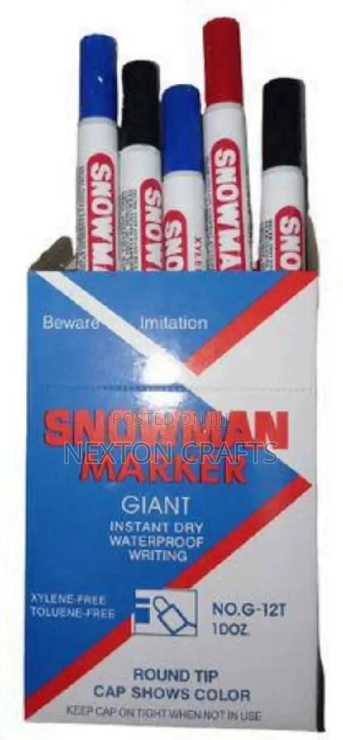 Permanent Marker Pens ( Snowman 1pkt )
