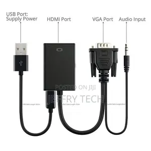 Generic VGA to HDMI Cable Converter Adapter With Audio