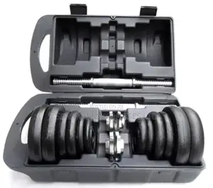 Set of 20kd Dumbbells' Set (Chrome or Cast)