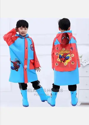 Kids Cartoon Themed Rain Coats With Carrier Bags
