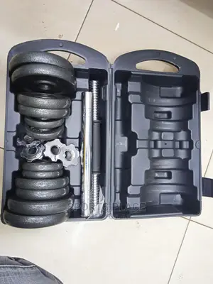 15kg Adjustable Dumbells With Spin Locks and Handle Bars