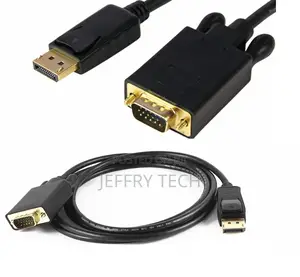 Displayport to VGA Cable Display Port Male to VGA Male Gold-