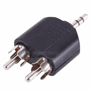 3.5mm 1/8'' Stereo Male Mini Jack to 2 Male RCA Plug Y Adap