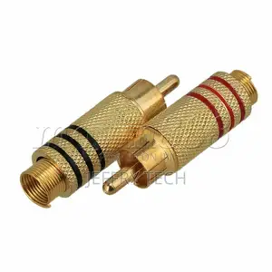 RCA Male Plug Solder Audio Video Cable Adapters Connector Go