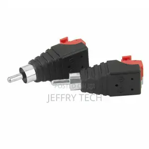 Speaker Wire Cable to Audio Male RCA Connector Adapter Jack