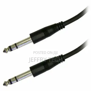 1/4" 6.35mm Stereo Male-Male Audio Speaker Guitar Cable 5m