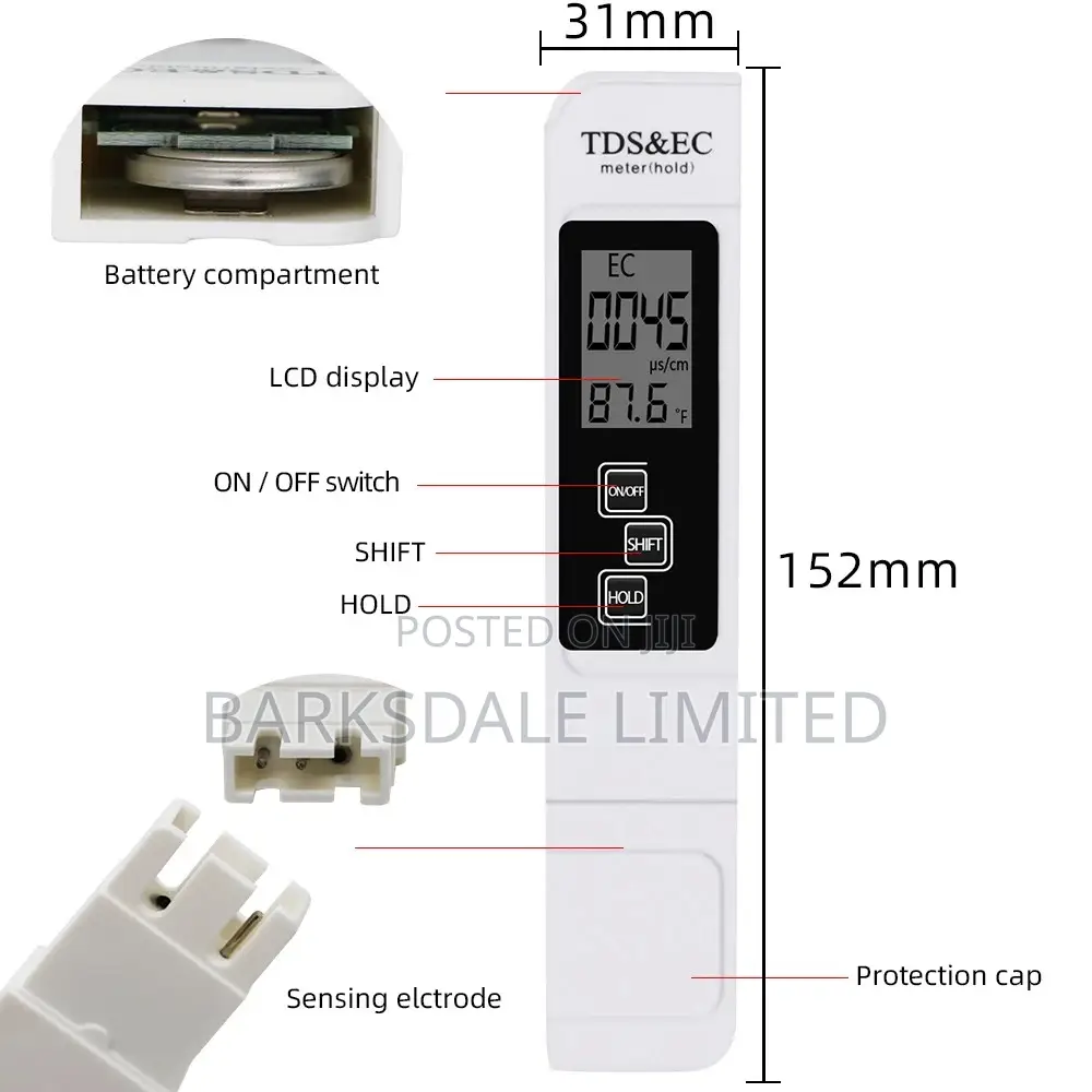 TDS Digital Water Tester EC Temperature Meter
