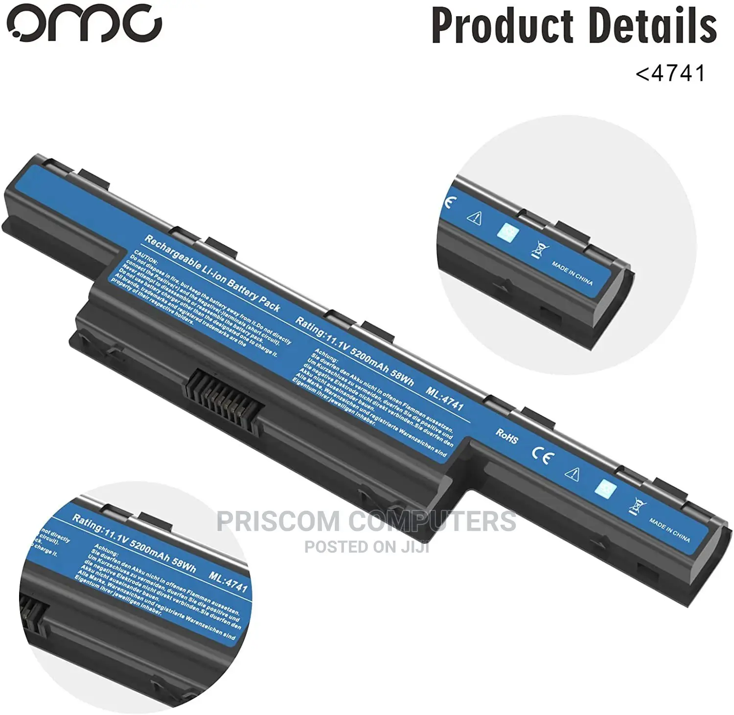 Acer Aspire 4741/4740 Battery