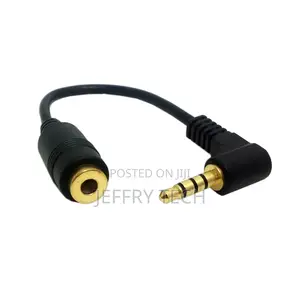 10cm Audio Stereo 3.5mm Male 90 Degree Right Angled to Femal